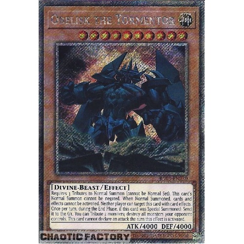 RA03-EN230 Obelisk The Tormentor Platinum Secret Rare 1st Edition NM