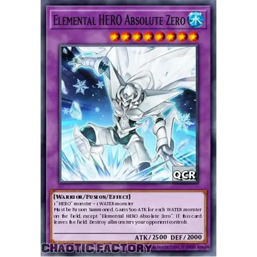 RA03-EN231 Elemental HERO Absolute Zero Quarter Century Secret Rare 1st Edition NM