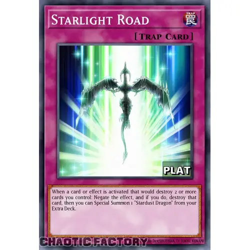 RA03-EN235 Starlight Road Platinum Secret Rare 1st Edition NM