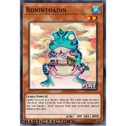 RA03-EN236 Ronintoadin Platinum Secret Rare 1st Edition NM