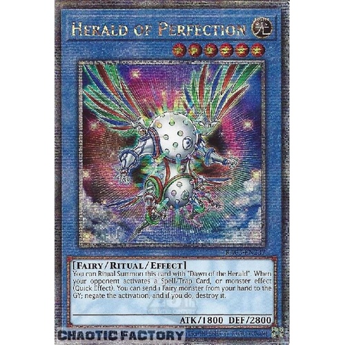 RA03-EN237 Herald Of Perfection Quarter Century Secret Rare 1st Edition NM