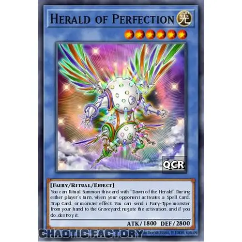 RA03-EN237 Herald Of Perfection Quarter Century Secret Rare 1st Edition NM