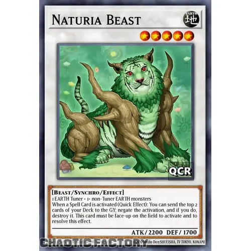 RA03-EN238 Naturia Beast Quarter Century Secret Rare 1st Edition NM