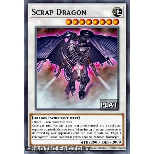 RA03-EN240 Scrap Dragon Platinum Secret Rare 1st Edition NM