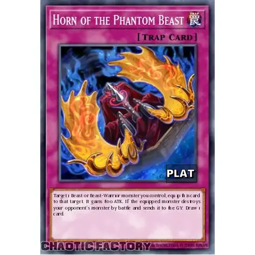 RA03-EN241 Horn of the Phantom Beast Platinum Secret Rare 1st Edition NM