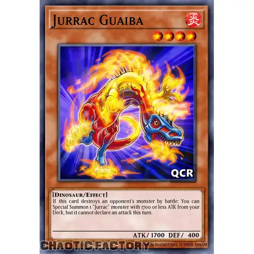 RA03-EN242 Jurrac Guaiba Quarter Century Secret Rare 1st Edition NM