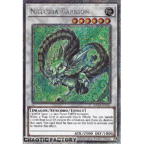 RA03-EN243 Naturia Barkion Platinum Secret Rare 1st Edition NM