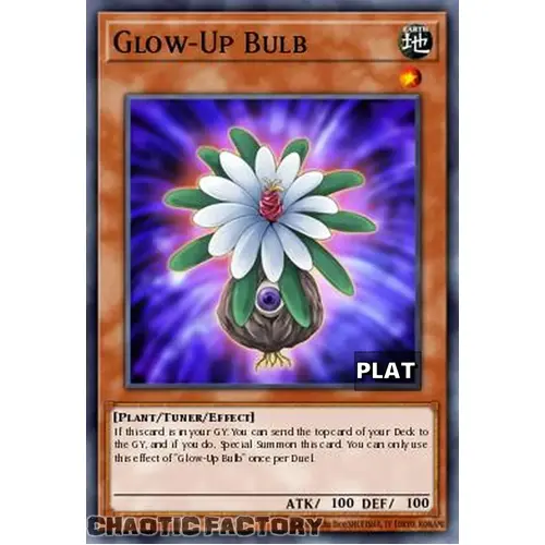 RA03-EN245 Glow-Up Bulb Platinum Secret Rare 1st Edition NM