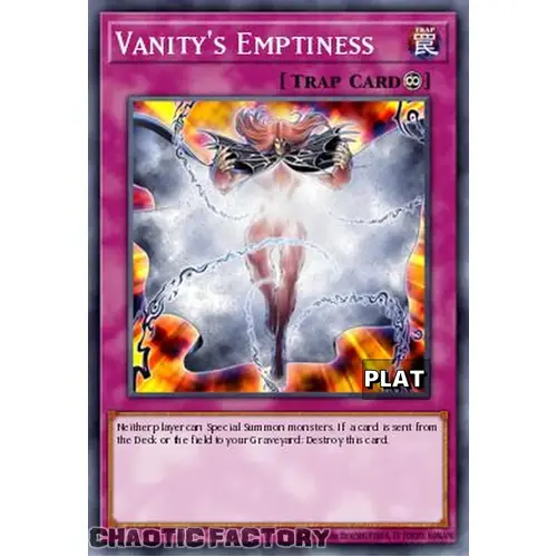 RA03-EN246 Vanity's Emptiness Platinum Secret Rare 1st Edition NM