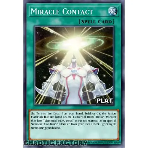 RA03-EN253 Miracle Contact Platinum Secret Rare 1st Edition NM