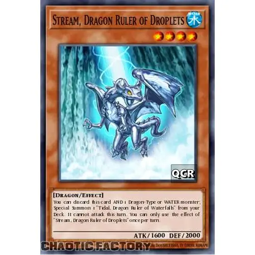 RA03-EN255 Stream, Dragon Ruler of Droplets Quarter Century Secret Rare 1st Edition NM