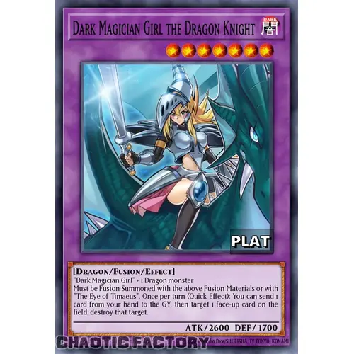 RA03-EN258 Dark Magician Girl the Dragon Knight Platinum Secret Rare 1st Edition NM