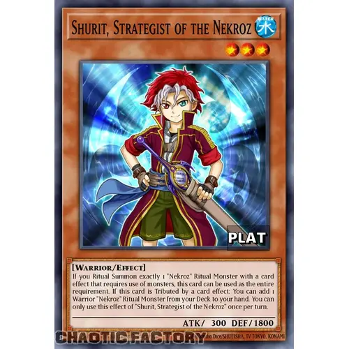 RA03-EN259 Shurit, Strategist of the Nekroz Platinum Secret Rare 1st Edition NM