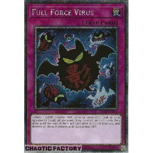 RA03-EN267 Full Force Virus Platinum Secret Rare 1st Edition NM