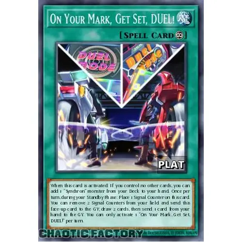 RA03-EN276 On Your Mark, Get Set, DUEL! Platinum Secret Rare 1st Edition NM