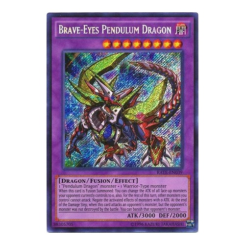 Brave-Eyes Pendulum Dragon RATE-EN039 Secret Rare UNLIMITED Edition NM