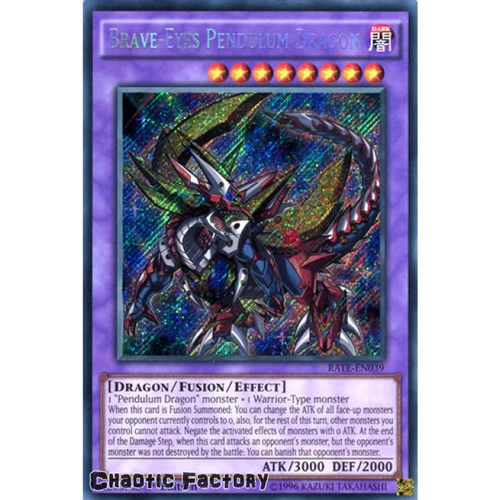 Brave-Eyes Pendulum Dragon RATE-EN039 Secret Rare 1st Edition NM