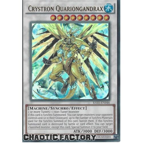  Crystron Quariongandrax RATE-EN046 Ultra Rare 1st Edition NM