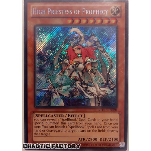 High Priestess of Prophecy REDU-EN020 Secret Rare UNL Edition NM