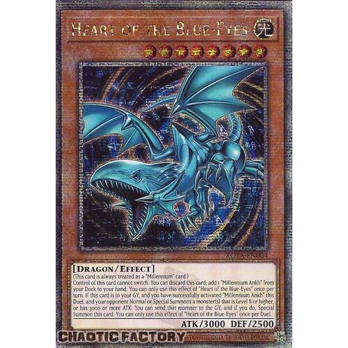 ROTA-EN004 Heart of the Blue-Eyes Quarter Century Secret Rare 1st Edition NM