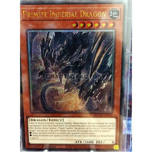 ROTA-EN013 Primite Imperial Dragon Quarter Century Secret Rare 1st Edition NM