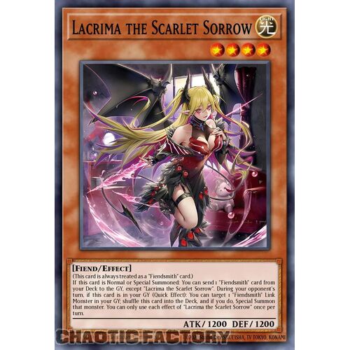 ROTA-EN014 Lacrima the Crimson Tears Secret Rare 1st Edition NM