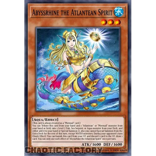 ROTA-EN017 Abyssrhine, the Atlantean Spirit Secret Rare 1st Edition NM