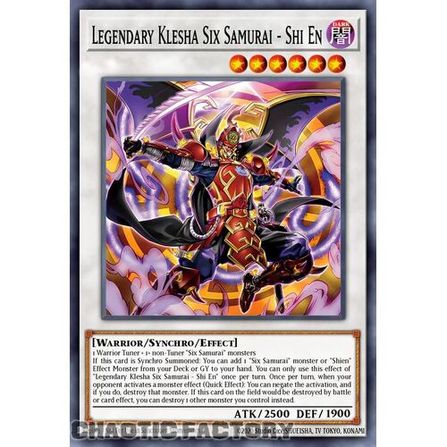 ROTA-EN039 Legendary Lord Six Samurai - Shi En Ultra Rare 1st Edition NM