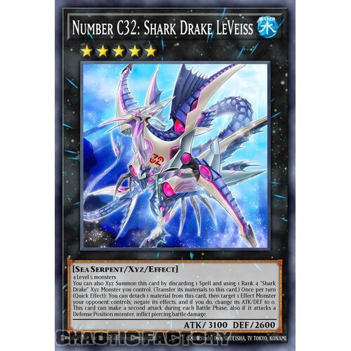 ROTA-EN041 Number C32: Shark Drake LeVeiss Super Rare 1st Edition NM