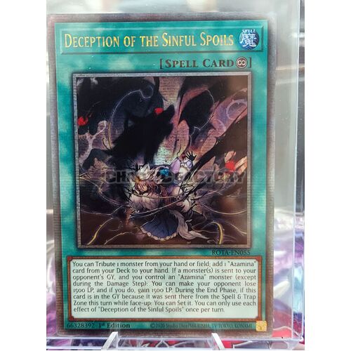 ROTA-EN055 Deception of the Sinful Spoils Quarter Century Secret Rare 1st Edition NM