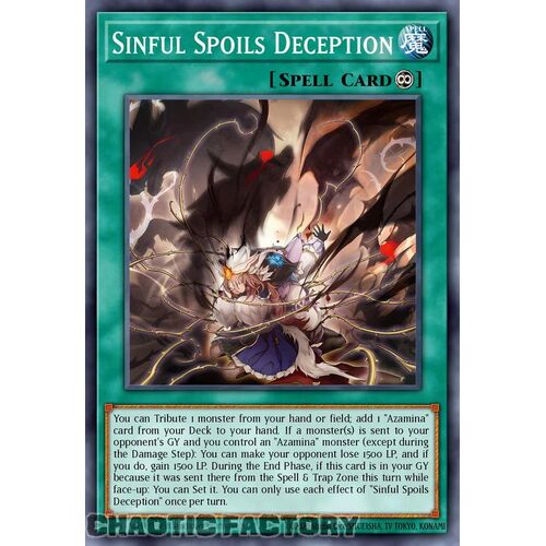 ROTA-EN055 Deception of the Sinful Spoils Secret Rare 1st Edition NM