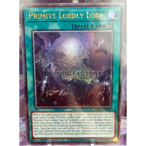 ROTA-EN058 Primite Lordly Lode Quarter Century Secret Rare 1st Edition NM