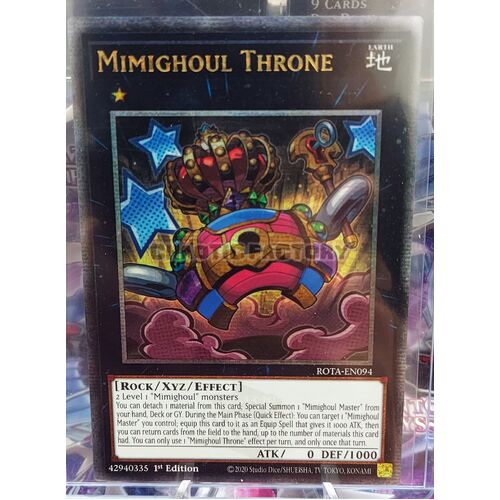 ROTA-EN094 Mimighoul Throne Quarter Century Secret Rare 1st Edition NM