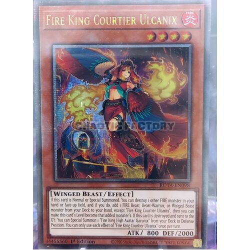 ROTA-EN098 Fire King Courtier Ulcanix Quarter Century Secret Rare 1st Edition NM