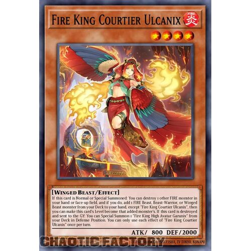 ROTA-EN098 Fire King Courtier Ulcanix Secret Rare 1st Edition NM