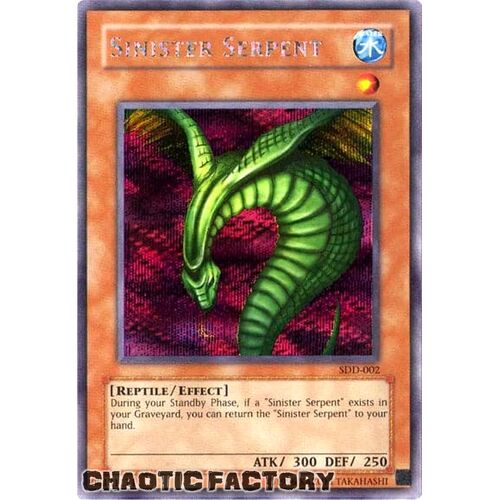 SDD-002 Sinister Serpent Secret Rare  NM