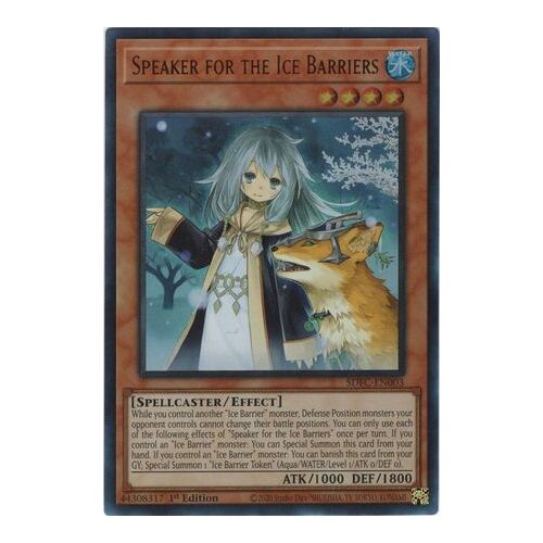 Speaker for the Ice Barriers - SDFC-EN003 - Ultra Rare 1st Edition NM