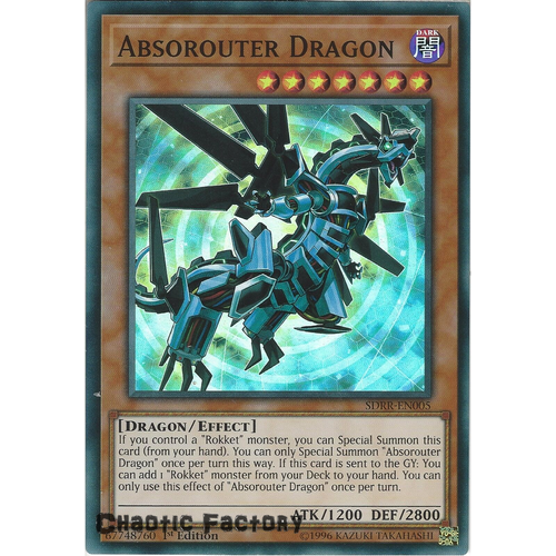 Yugioh SDRR-EN005 Absorouter Dragon Super Rare 1st Edtion NM