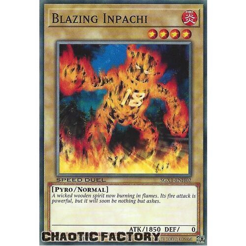 SGX1-ENH02 Blazing Inpachi Common 1st Edition NM