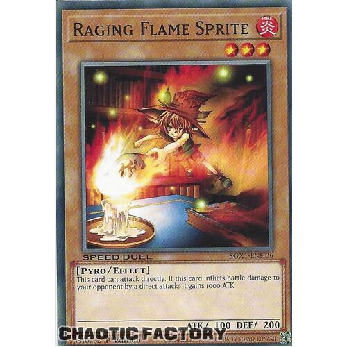 SGX1-ENH06 Raging Flame Sprite Common 1st Edition NM