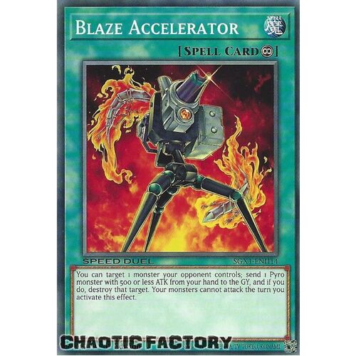 SGX1-ENH14 Blaze Accelerator Common 1st Edition NM