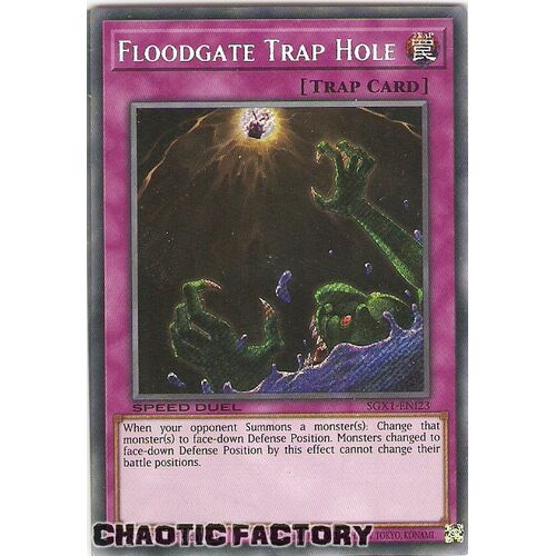 SGX1-ENI23 Floodgate Trap Hole Secret Rare 1st Edition NM