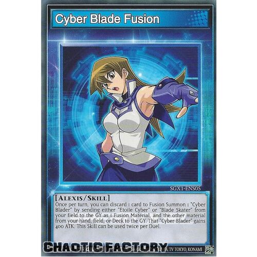 SGX1-ENS05 Cyber Blade Fusion Common Skill Card 1st Edition NM