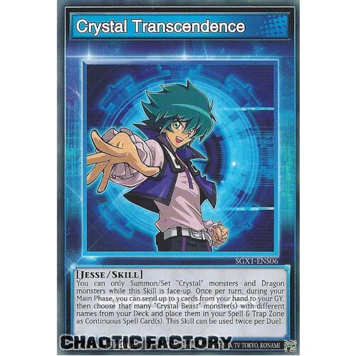 SGX1-ENS06 Crystal Transcendence Common Skill Card 1st Edition NM