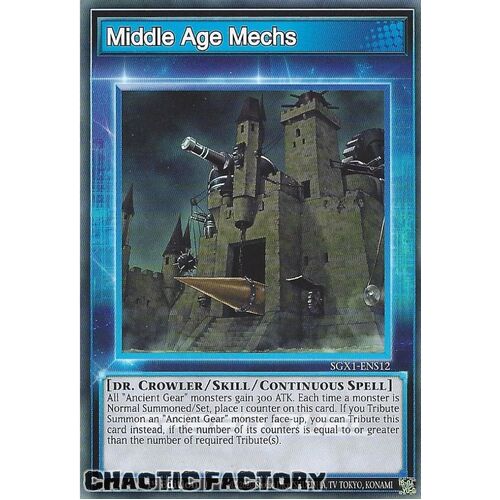 SGX1-ENS12 Middle Age Mechs Common Skill Card 1st Edition NM