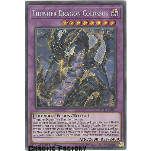 SOFU-EN037 Thunder Dragon Colossus Secret Rare 1st Edition NM