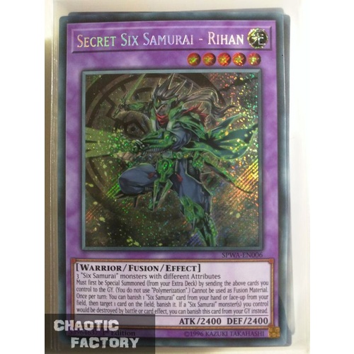 SPWA-EN006 Secret Six Samurai - Rihan Secret Rare 1st Edition NM