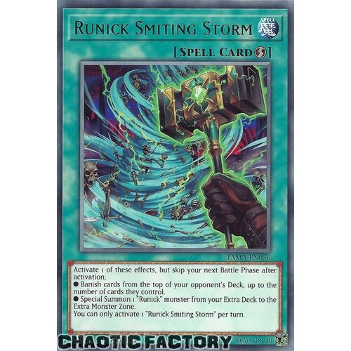 TAMA-EN036 Runick Smiting Storm Rare 1st Edition NM