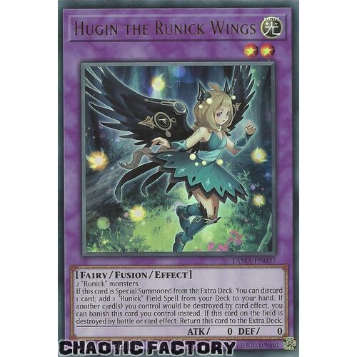 TAMA-EN037 Hugin the Runick Wings Ultra Rare 1st Edition NM