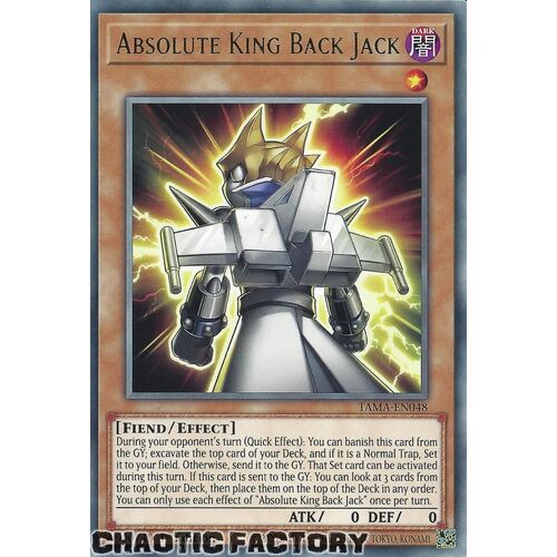 TAMA-EN048 Absolute King Back Jack Rare 1st Edition NM